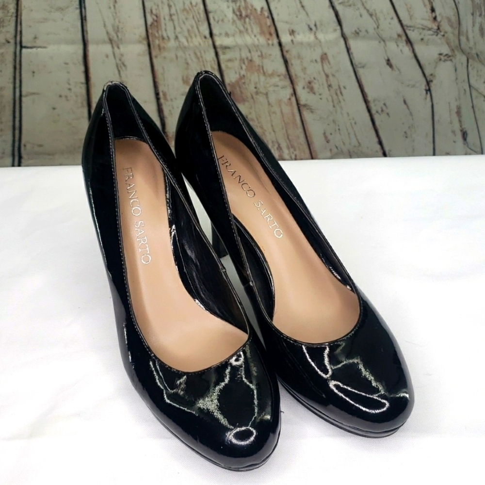 Franco Sarto black Patent‎ Orlina pumps
